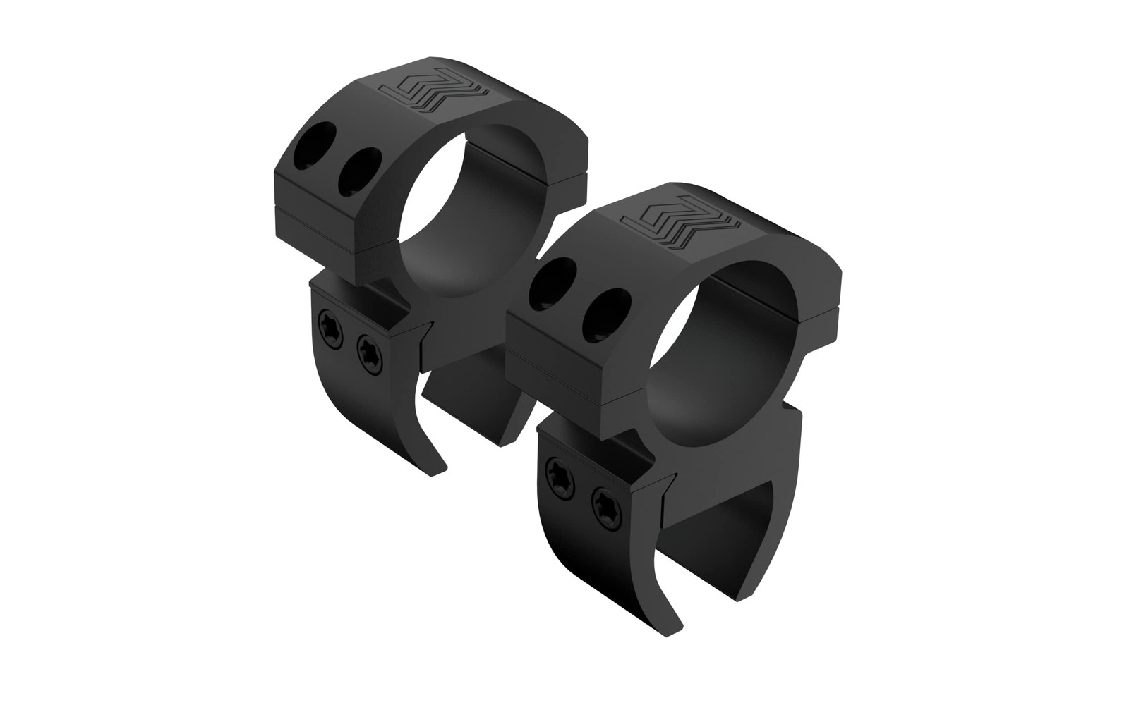 Monstrum Dovetail (11 mm / 3/8 inch) Scope Rings V2 | High Profile with Black