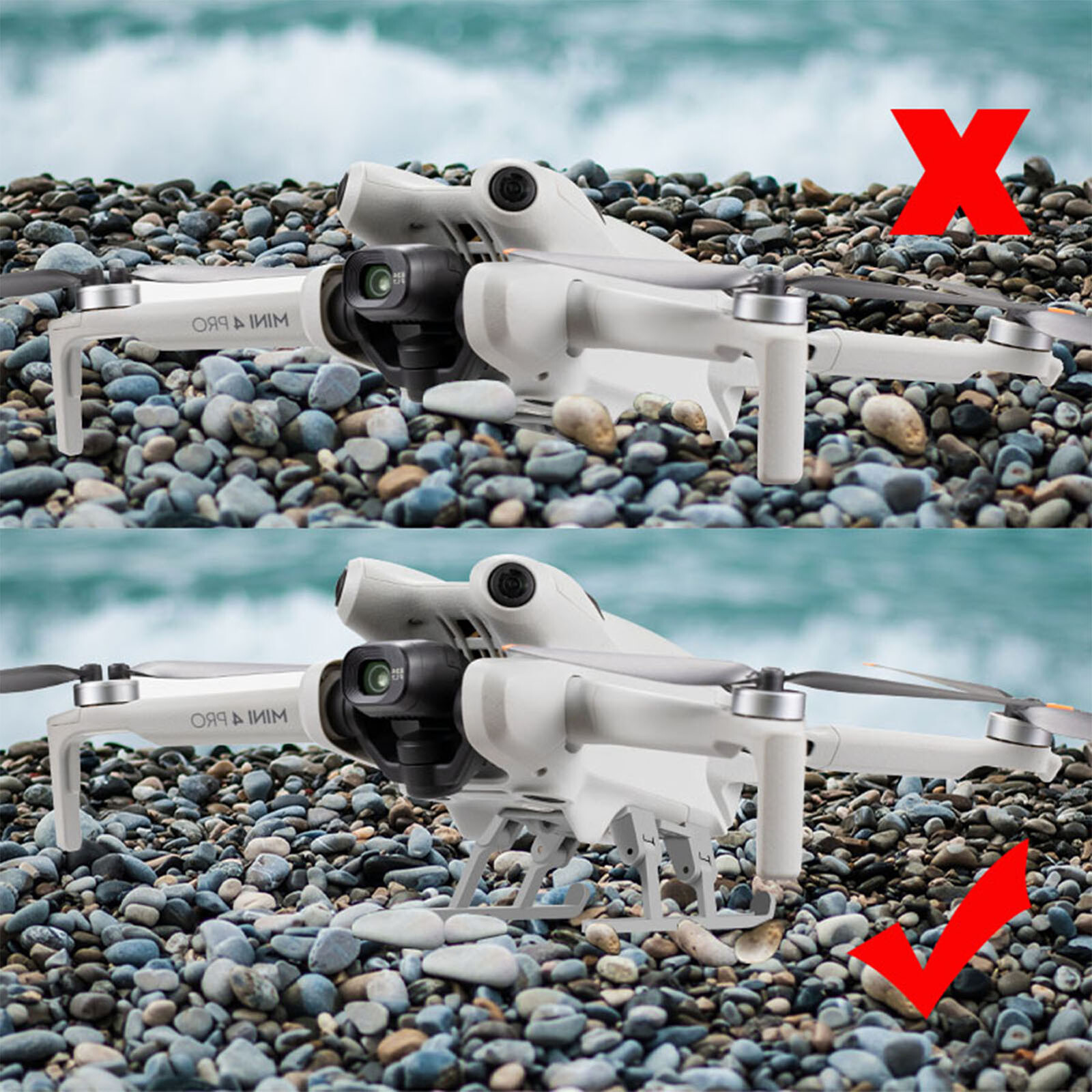 Foldable Heightening Landing Gear Protector For DJI Mini 4 Pro Drone Accessories