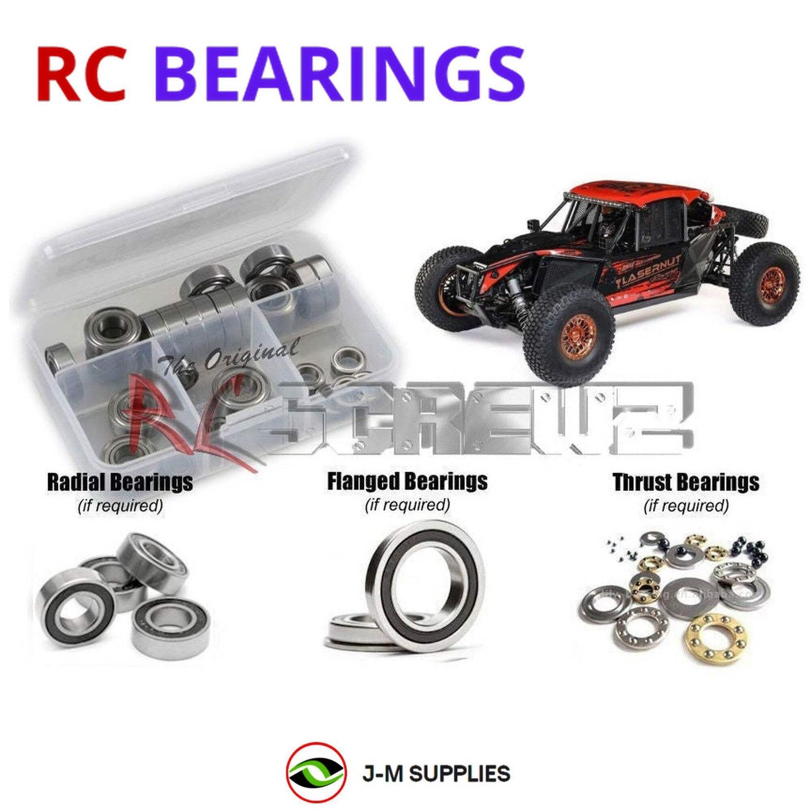 RCScrewZ Rubber Shielded Bearings los144r for Losi 8IGHT-X 1/6 (LOS04019) | SET