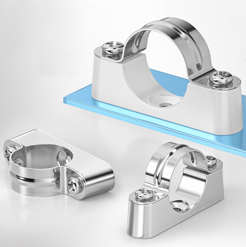 Stainless Steel Offset Saddle Pipe Clamp Wall Spacer Conduit Fixing Bracket