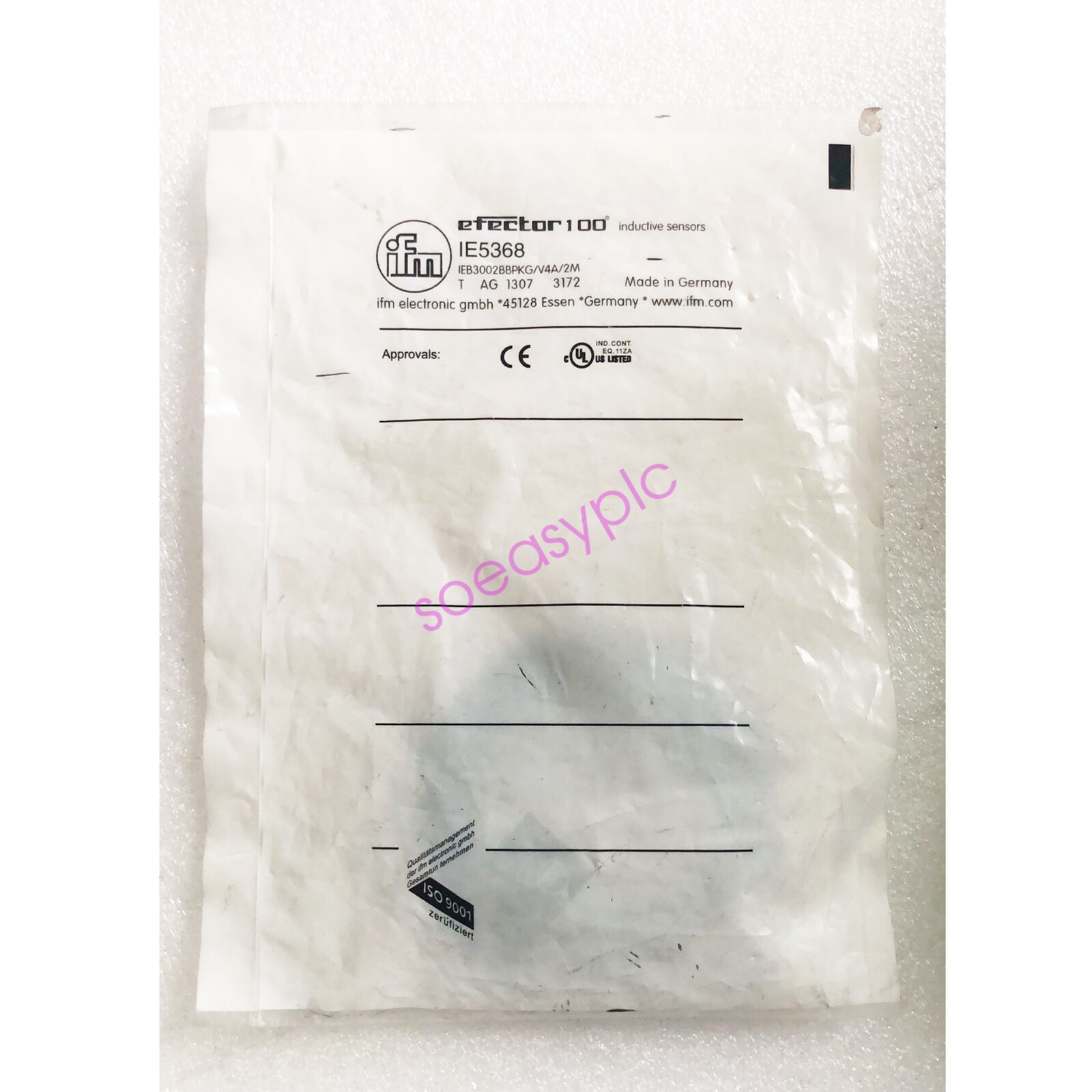 IFM IE5368  Inductive Sensor Threaded Type 10...30 DC PNP New #