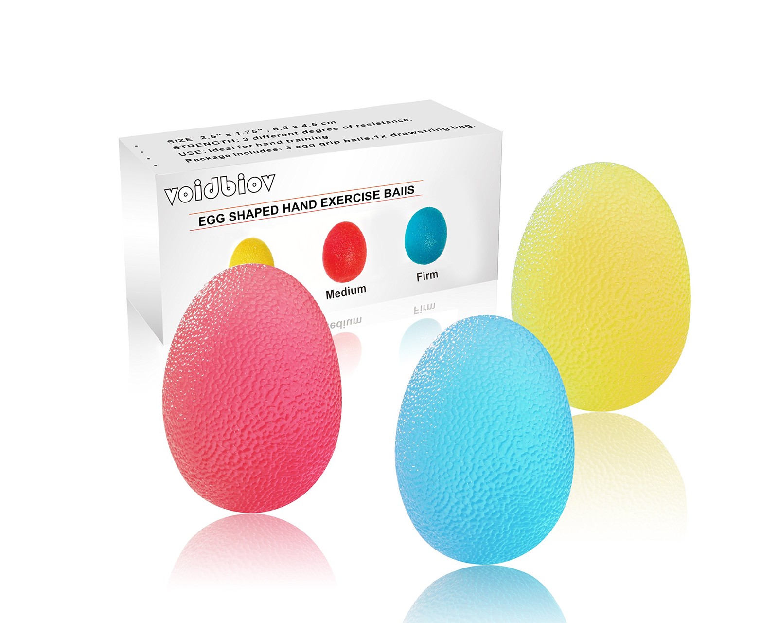 Hand Stress Balls 3 Resistance Set, Arthritis Rehab Exercise Balls, Stroke Au...