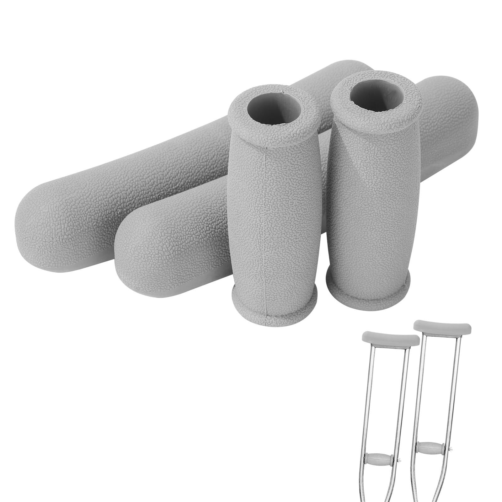 Replacement Crutch Pads, ANCKNE Padding for 2 Hand Grips +2 Pads