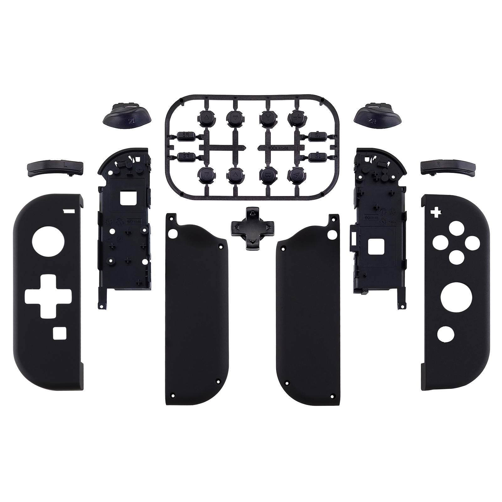 Soft Touch Black Dpad Version Housing Shell Buttons for Nintendo Switch Joy-Con