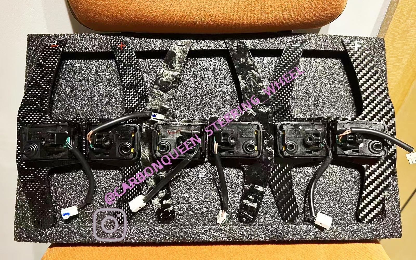 INFINITI Q50 /Q60 STEERING WHEEL Paddle Shifters W/ REAL CARBON FIBER