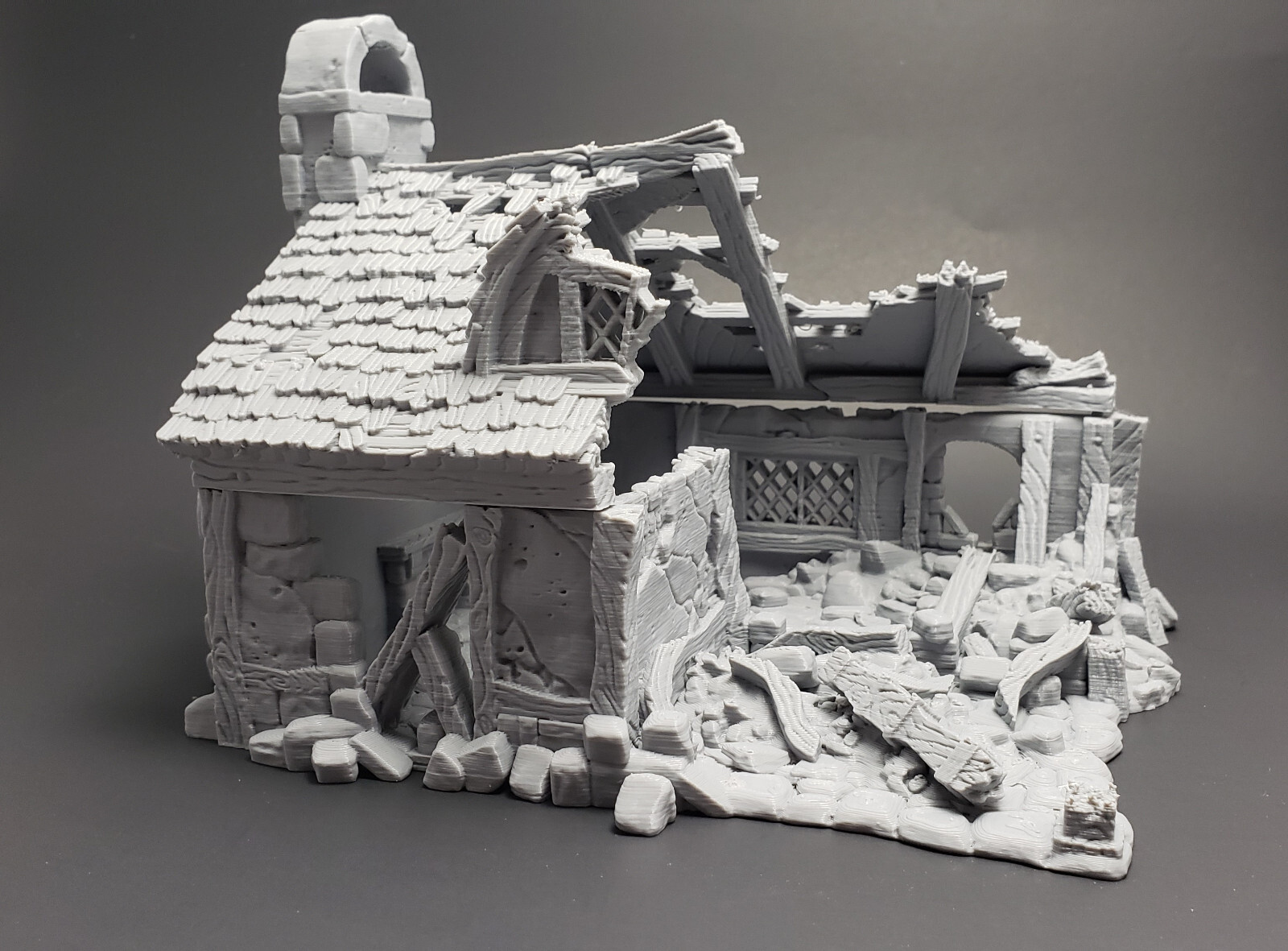 City of Tarok 28mm Scale Ruined Cottage for D&D, AoS, RPG Wargame Terrain