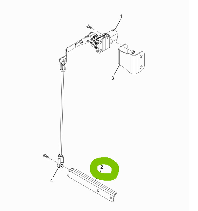 4122284C91 International Mount Bracket for Control Rod Height Leveling Valve