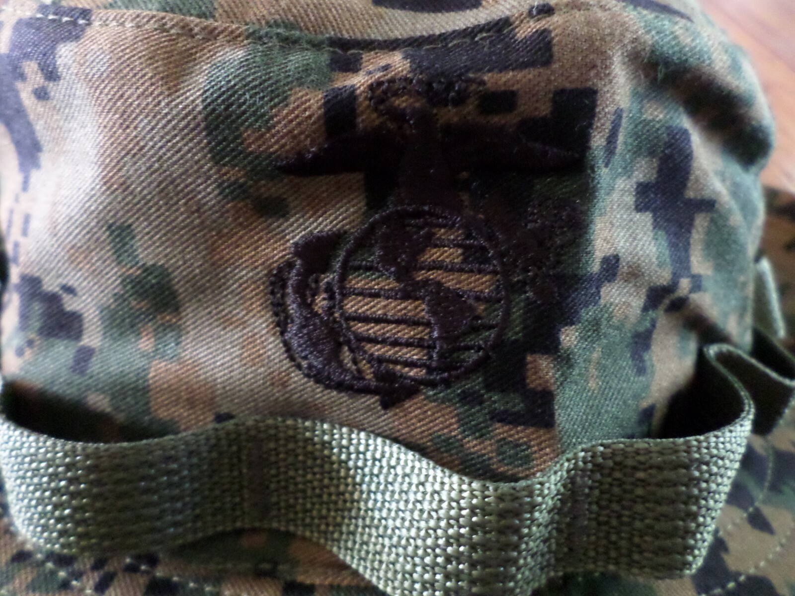 MARINE CORPS BOONIE HAT USMC DIGITAL WOODLAND CAMOUFLAGE MEDIUM 7 1/4 USA MADE