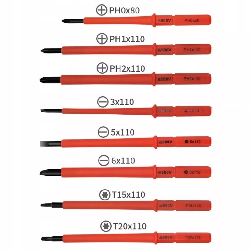 Insulated Screwdriver Set Magnetic Torx & Phillips Tips Electrician Repair Tool