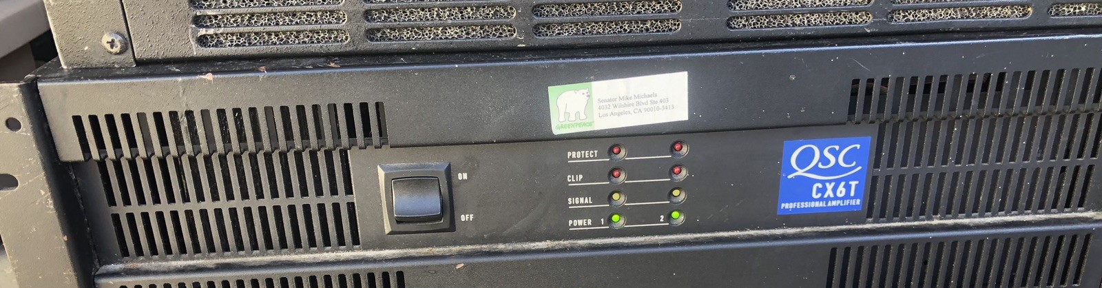 QSC CX6T Stereo Professional Power Amplifier Powers On Untested As Is