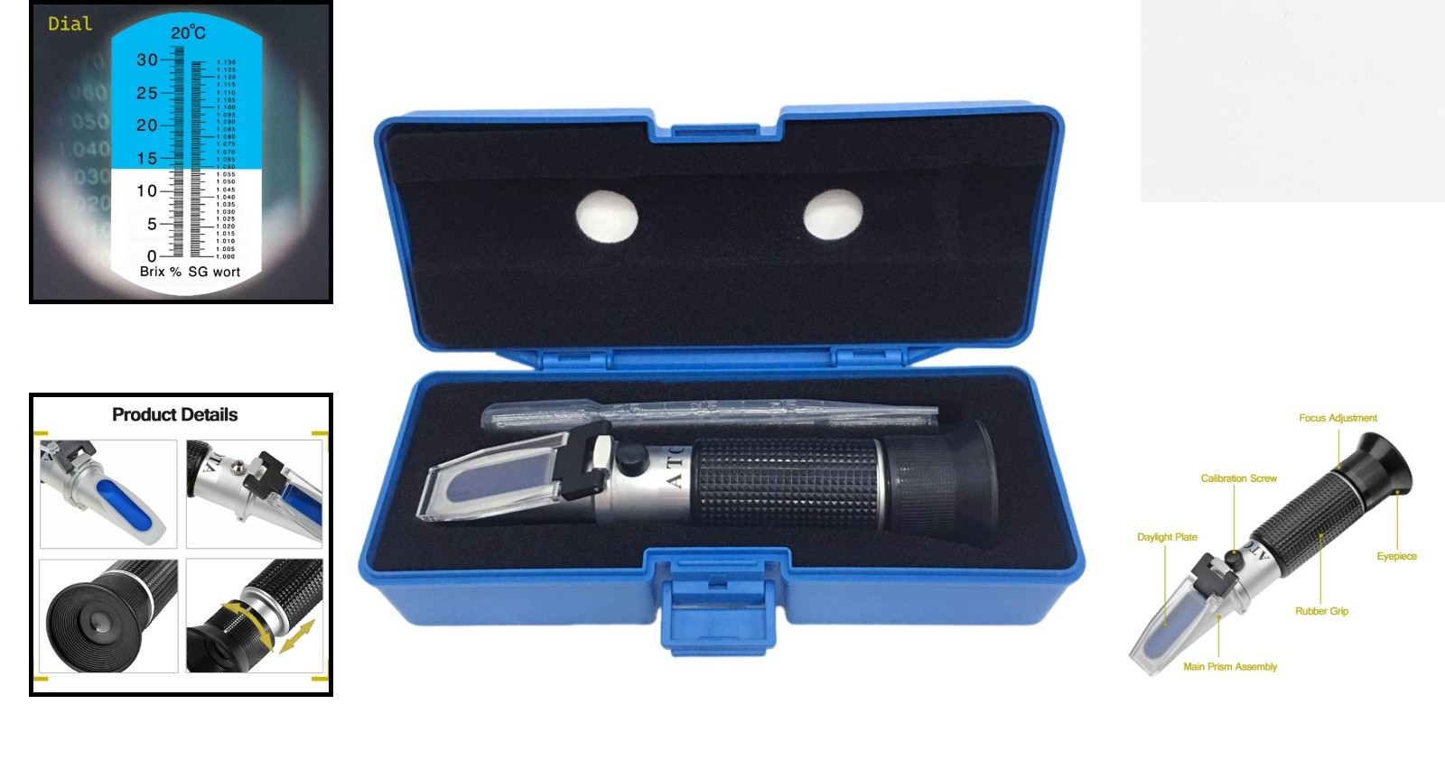 Ultimate Brix Refractometer with Automatic Temperature Compensation for Accuracy