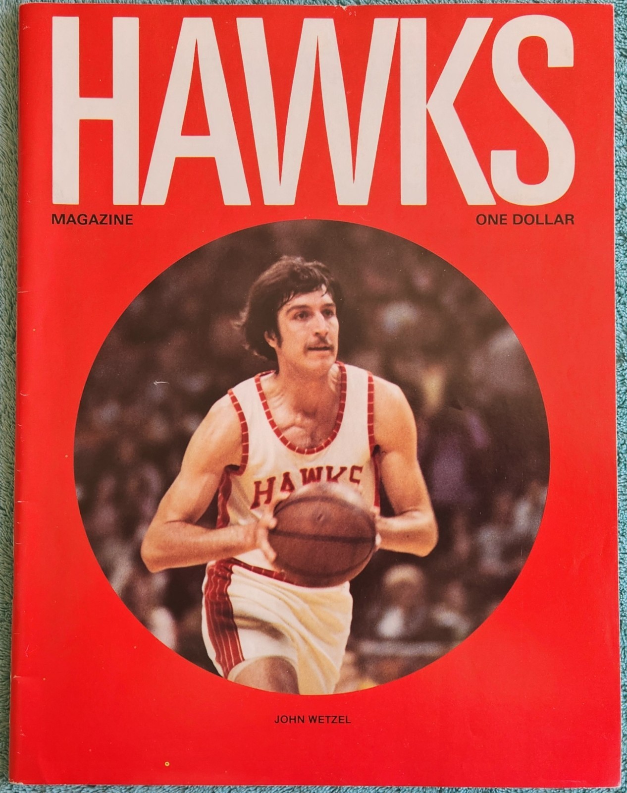 1975 Atlanta Hawks Basketball Program Vs. Trailblazers 48 Pages - John Wetzel