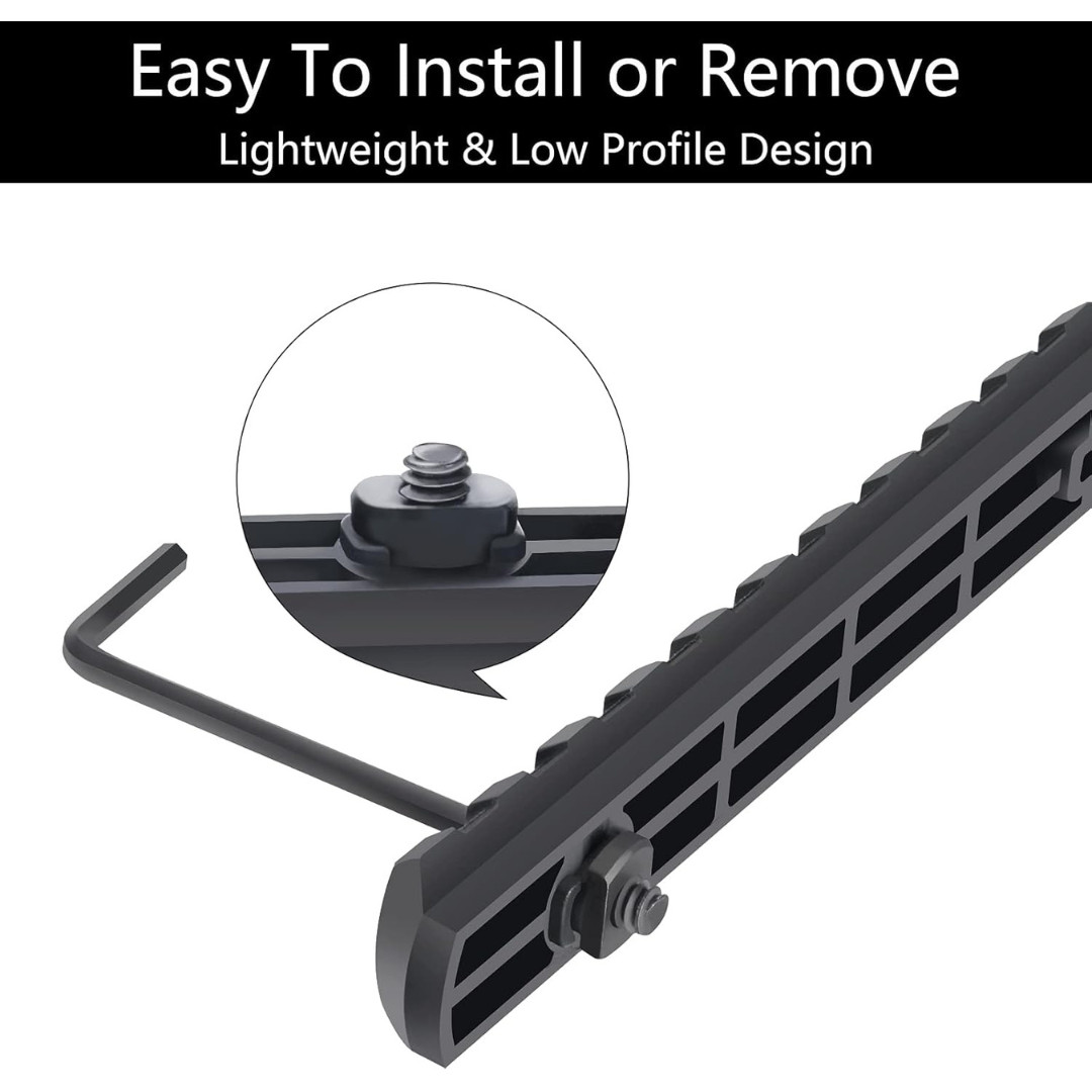 6 Pack Lock Picatinny Rail 3/5/7/9/11/13 Slot Set M-Lok Picatinny Rail