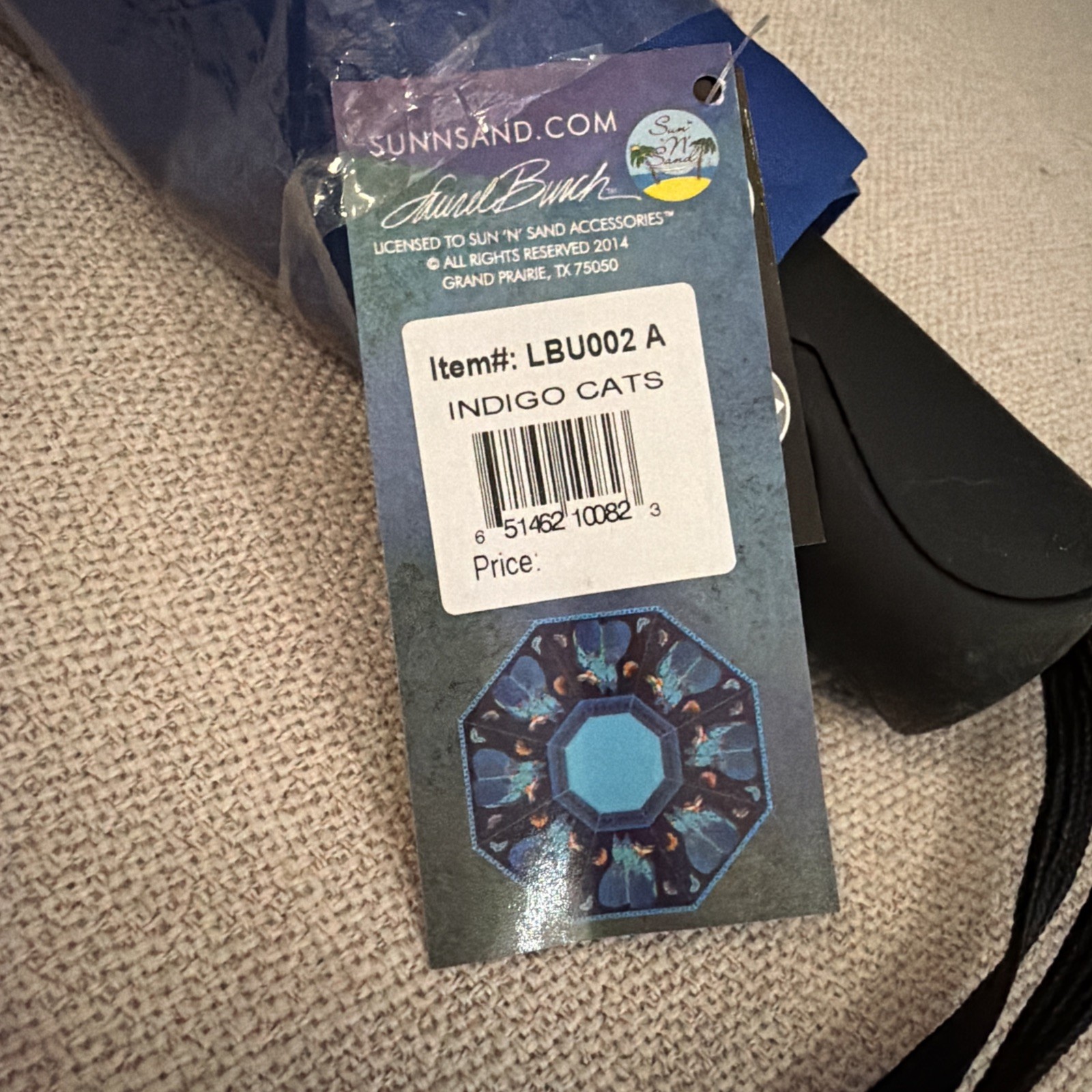 NEW Laurel Burch Indigo Cats Compact Umbrella AutoOpen