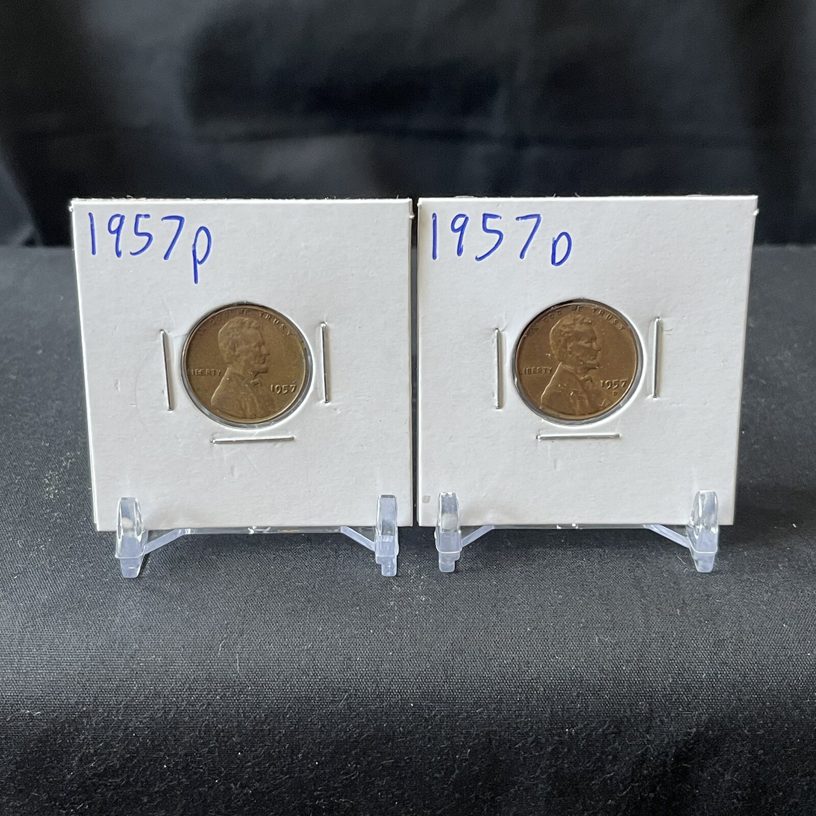 1957 P,D, Lincoln Wheat  Cent Collectible Coins (CIRCULATED)