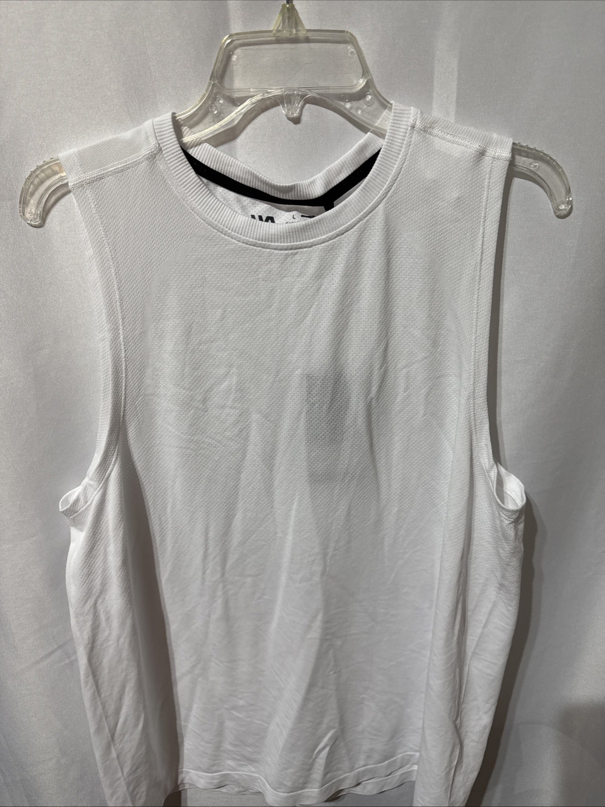 VRST Men’s Circuit Seamless Tank Top Space Dye Pure White