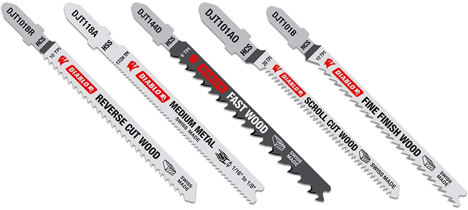 Diablo DJT5S Jig Saw Blade Set for Wood & Metal (5-Piece)