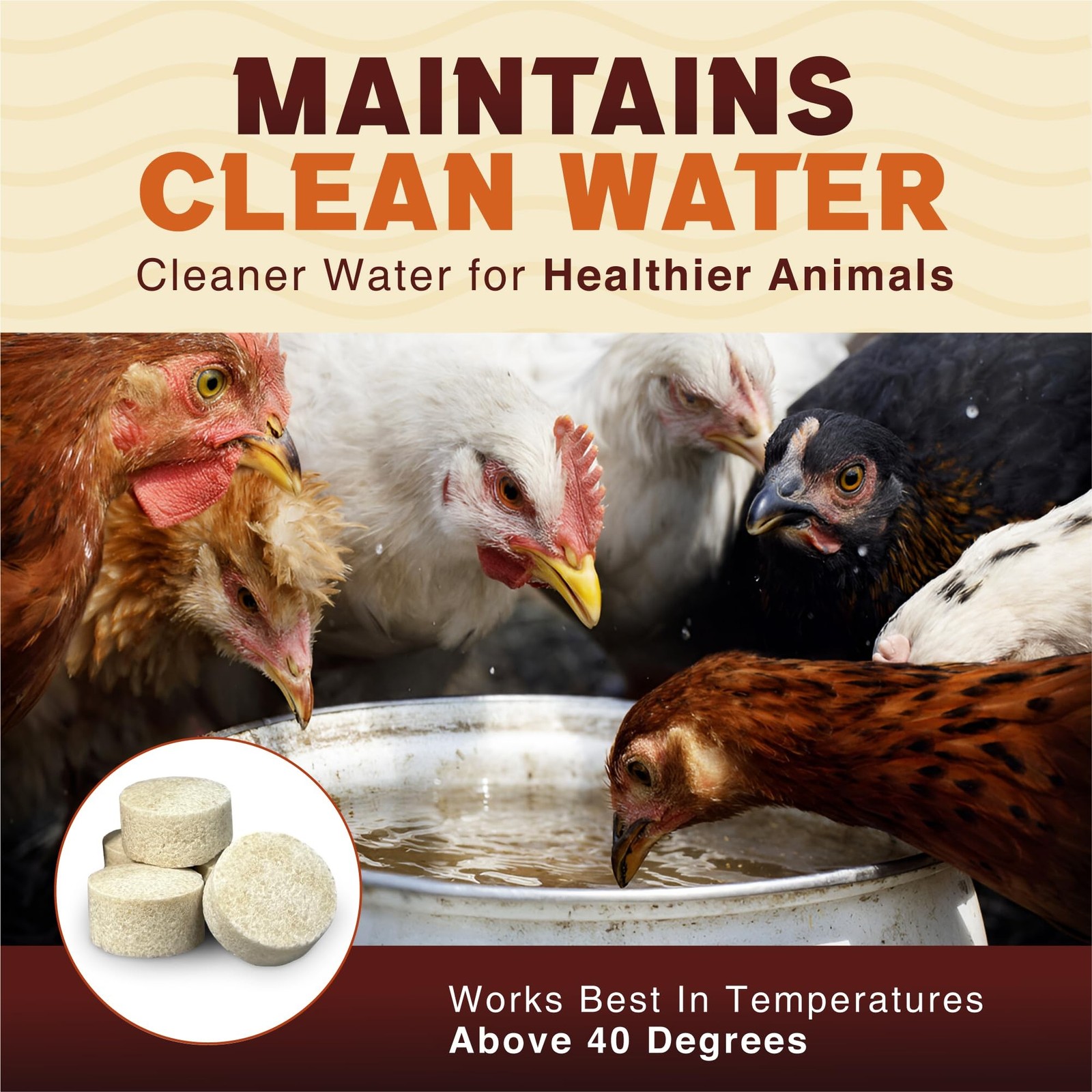 Stock Tank Clarifier - Improves Livestock Water by reducing buildup and Creat...