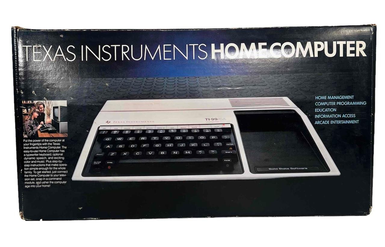 Vintage Texas Instruments TI99/4a 1982 Vintage Home Arcade Gaming Computer Works