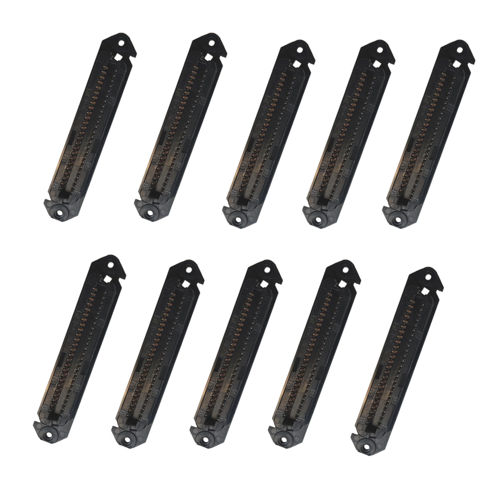 AMP 229974-1 50 Position Plug I/O Connector Free Hanging IDC. MALE. Lot of 10