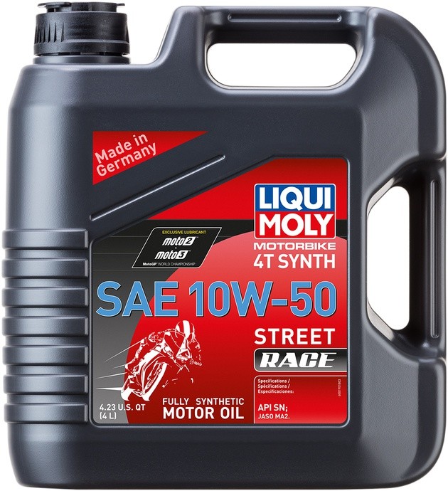 LIQUI MOLY Motorbike Street Race Motor Oil 4T Synth 4 Liter 10W-50