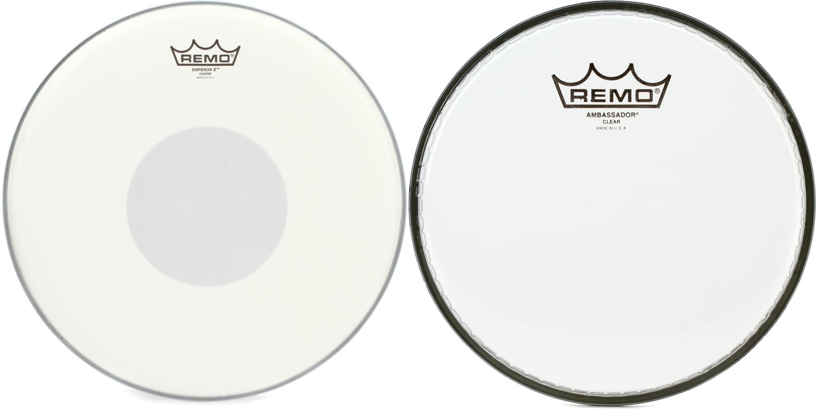 Remo Emperor X Coated Drumhead - 14 inches + Remo BA-0308-00- Value Bundle