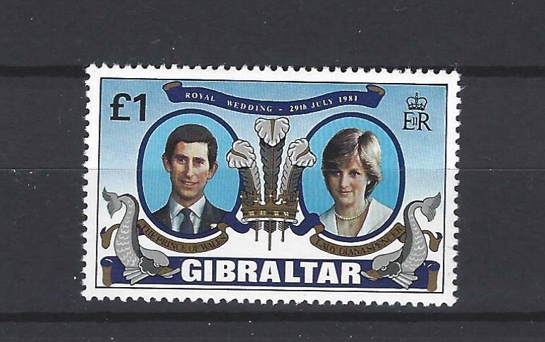 Gibraltar 1981 Royal wedding MNH  (g058)