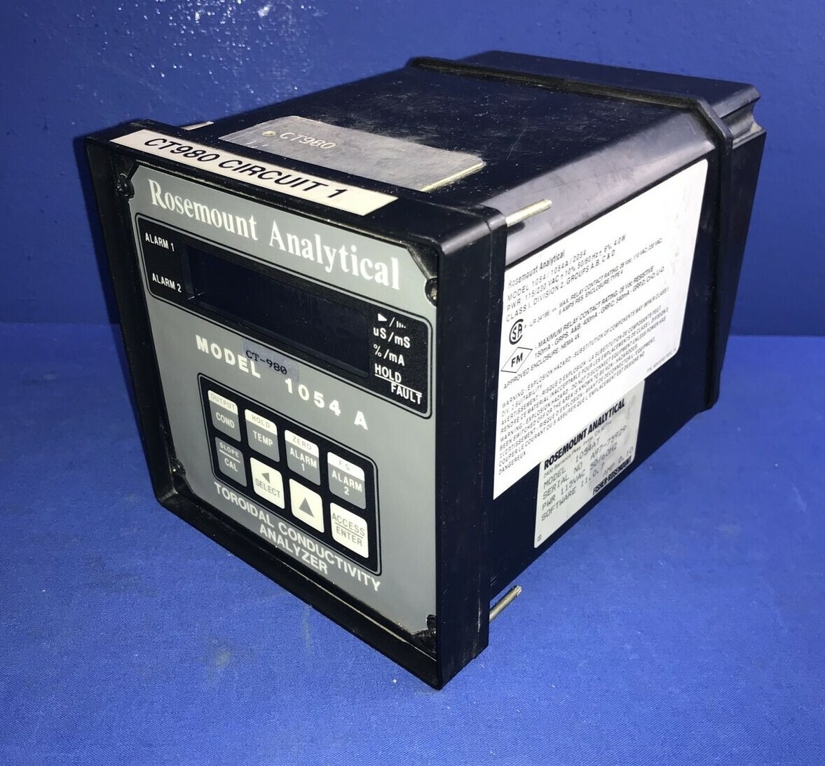 Rosemount Analytical 1054AT Toroidal Conductivity Analyzer