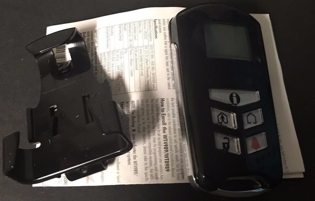 New DSC WT4989  Way Wireless Keyfob  (for Alexor Control Panel),  No Box