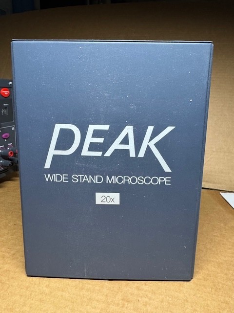 PEAK 20X Wide Stand Microscope W/Light In Case, Free Shipping