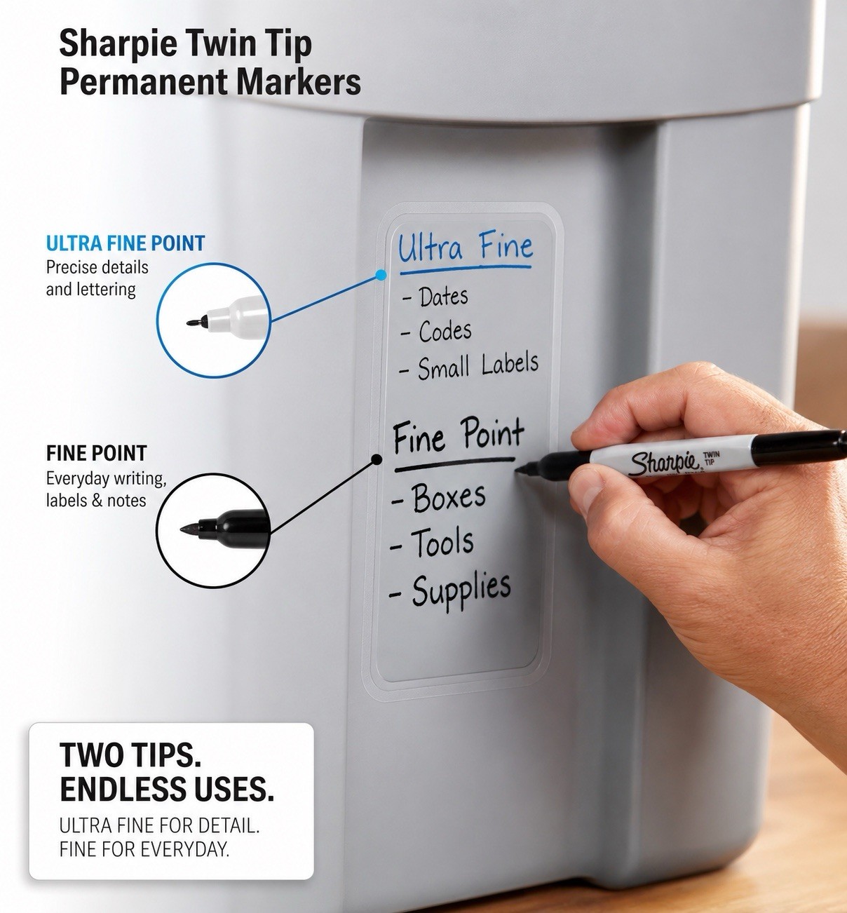 Sharpie Fine Point Permanent Markers 2 Pack 10 Count Assorted + Highlighter