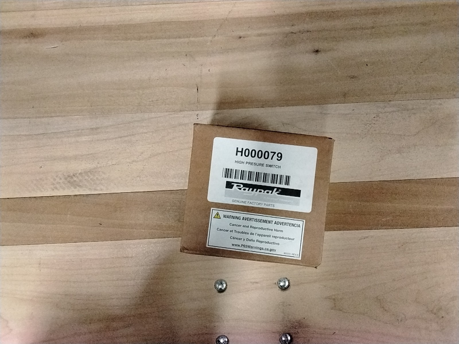 OEM Raypak H000079 High Pressure Switch