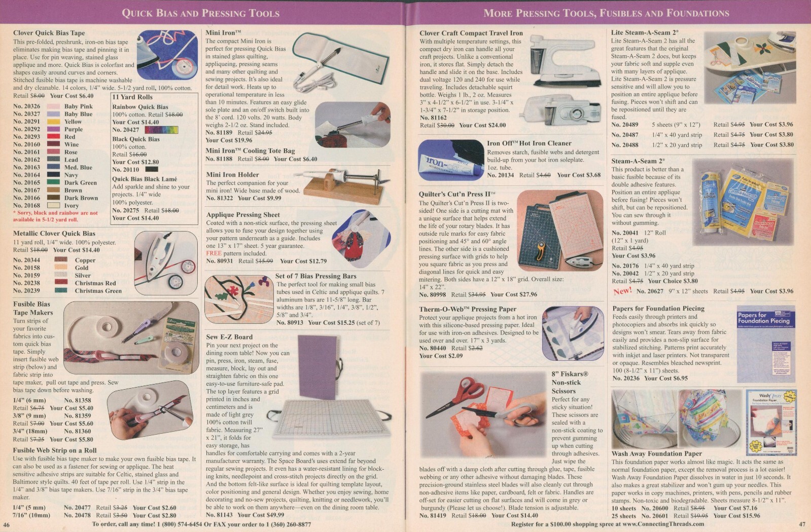 Lot 2 Connecting Threads 2002 Quilting Supply Catalog Fabric Collections Tools