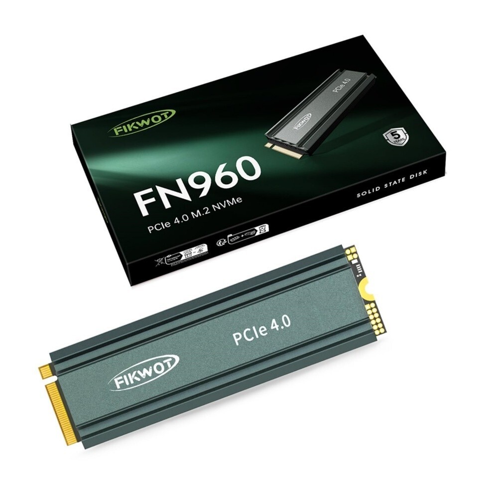 Fikwot 4TB PS5 SSD PCIe Gen 4.0 TLC NVMe M.2 Internal SSD Hard Drive w/ Heatsink