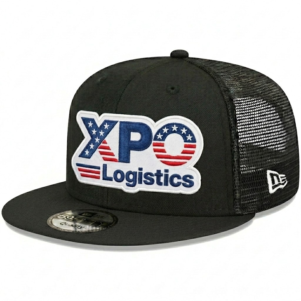 XPO Logistics New Era 59FIFTY 4th of July Patriotic USA Flag Trucker Cap NEW