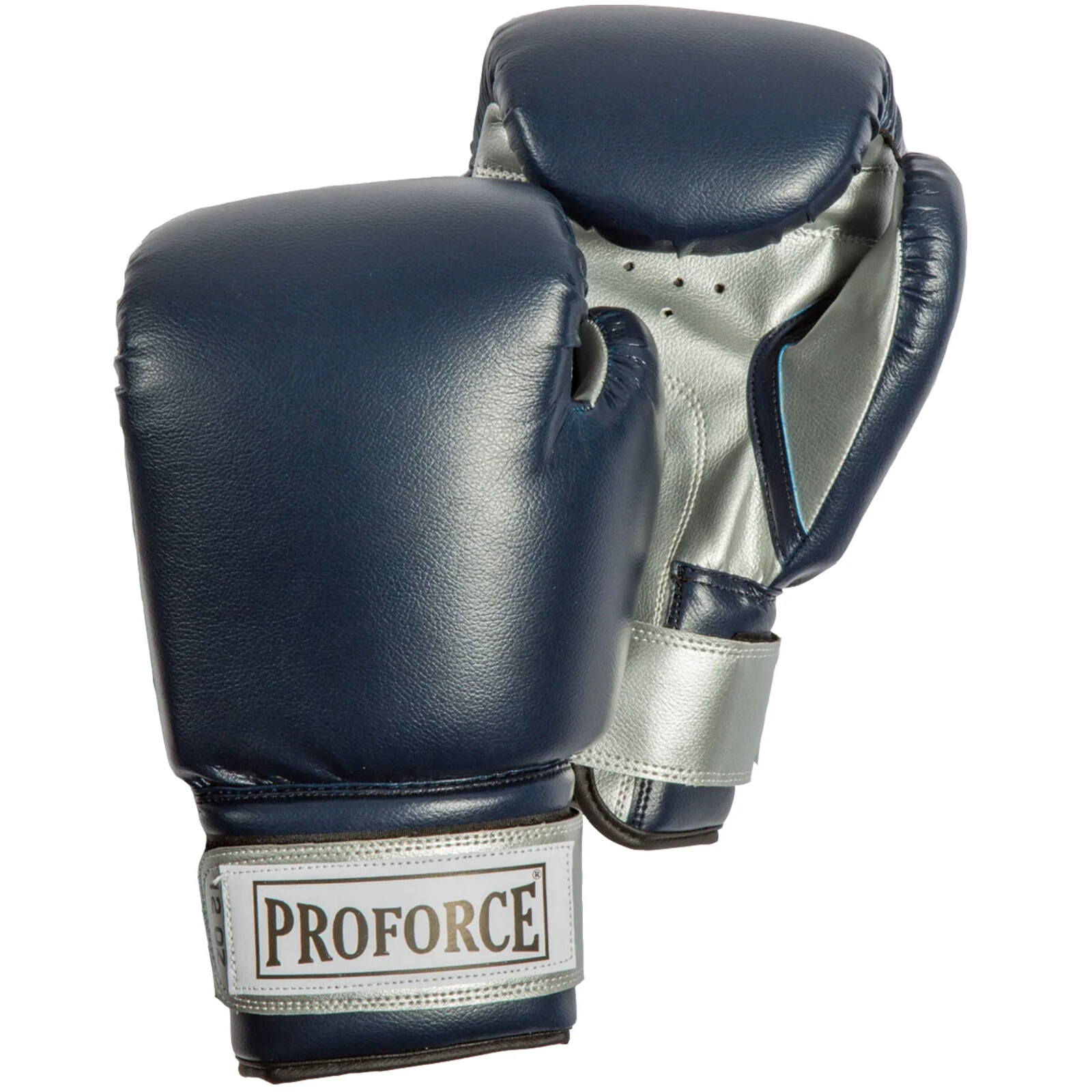 Awma ProForce Leatherette Boxing Gloves 12oz, Color Navy With Silver