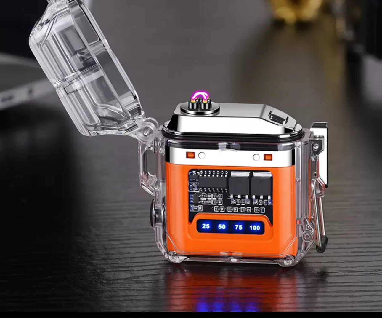 Plasma Electric Flameless Lighter USB Rechargeable Waterproof w/ Flashlight