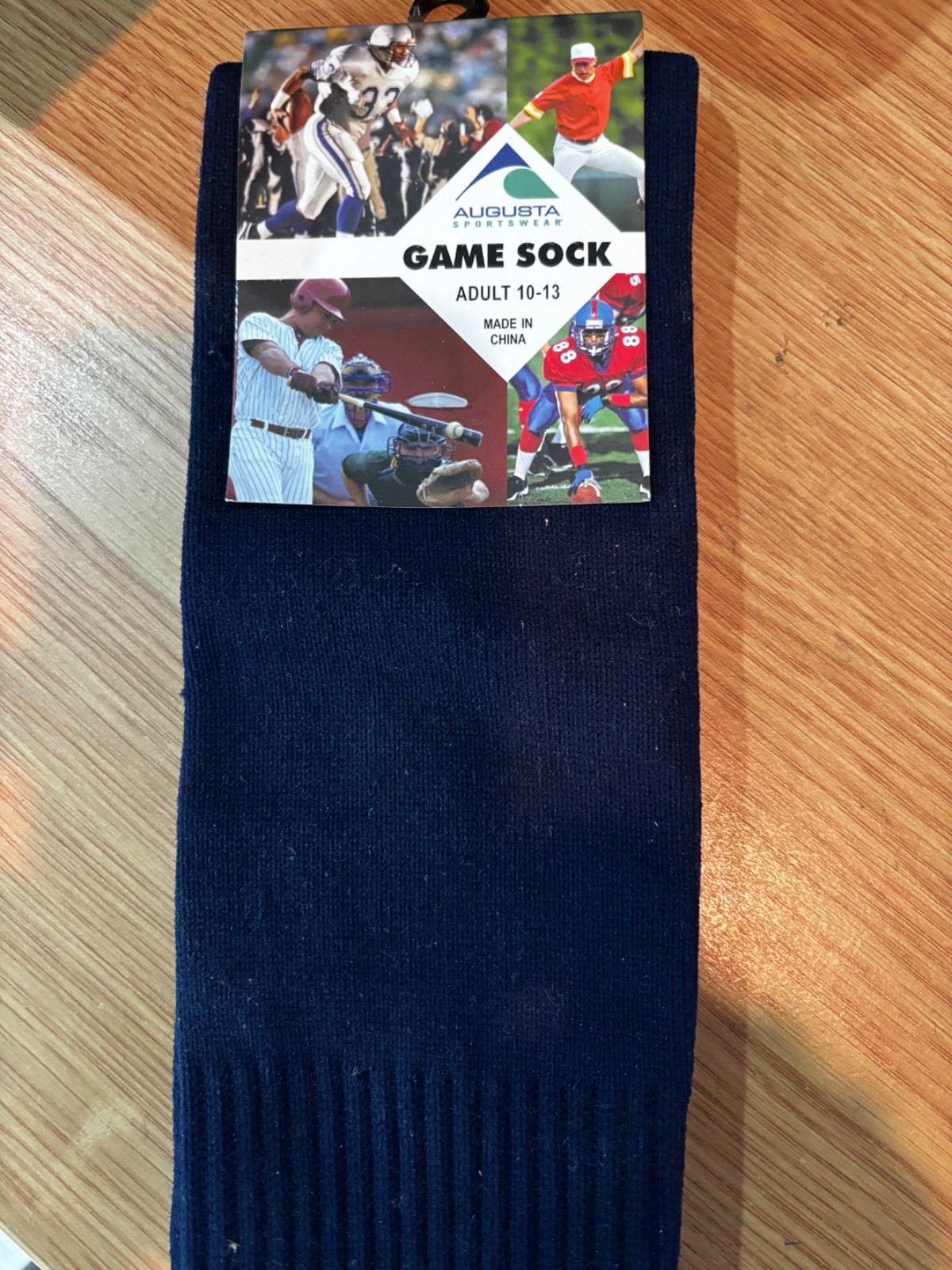 Augusta Sportswear Navy Blue Football/Baseball Game Socks NEW   Size Adult 10-13