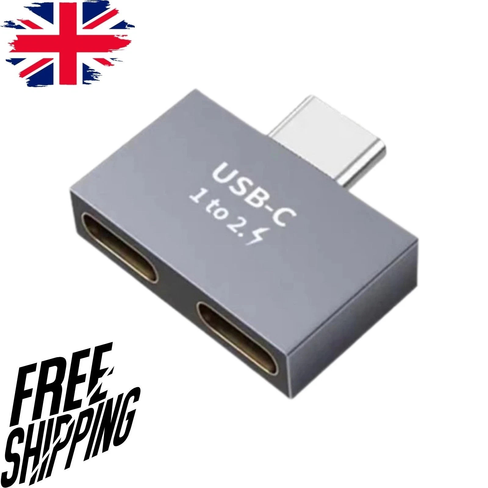 Type-C Splitter USB C Male to Dual USB C Female PD Charger Data Transfer