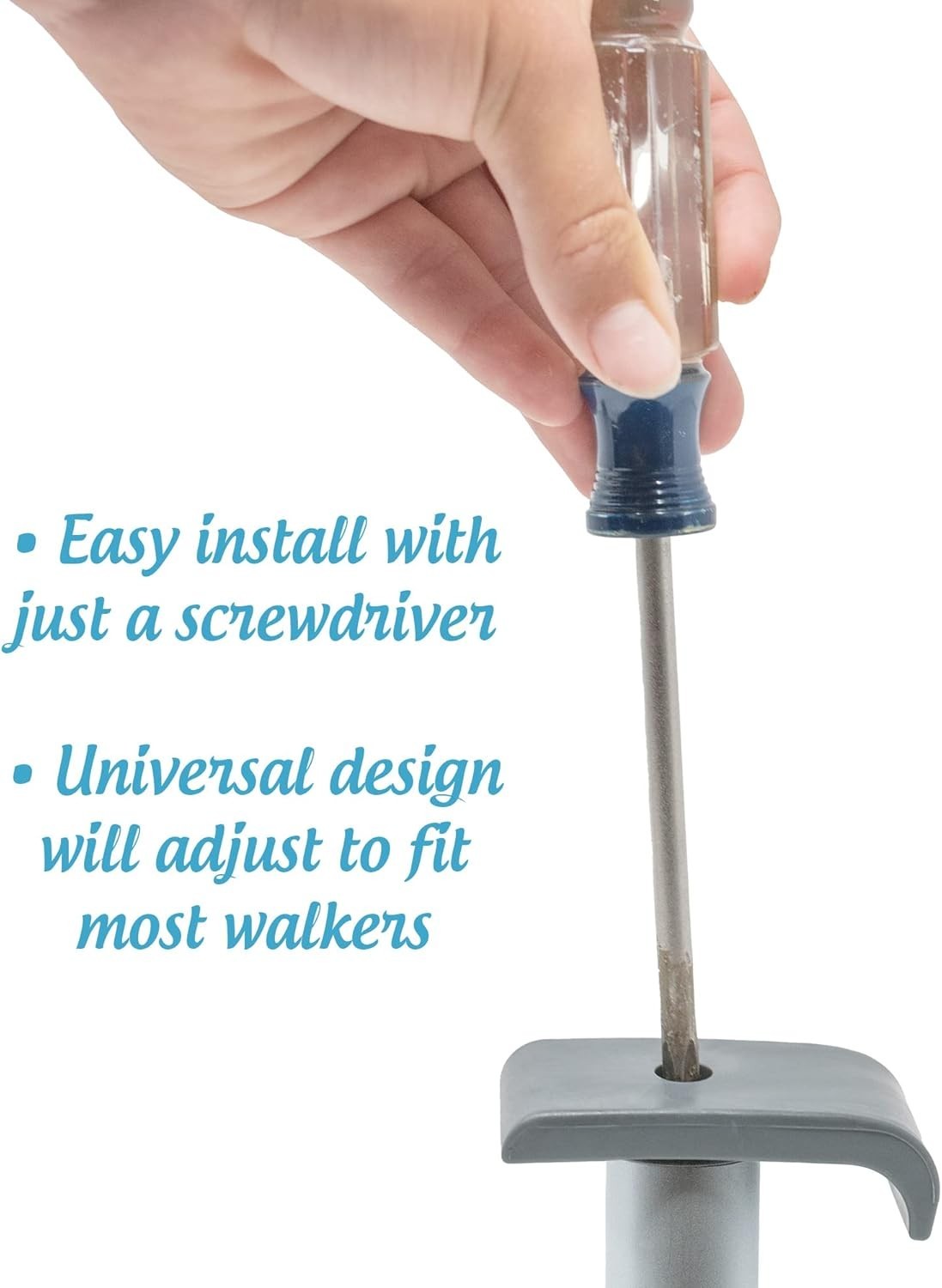 Swivel/Lock Walker 5" Front Wheels with Flexfit Walker Ski Glides 5-Inch Wheel