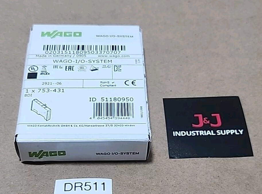 *NEW SURPLUS* Wago 753-431 I/O System Module 8DI 24Vdc 0.2ms + Warranty!