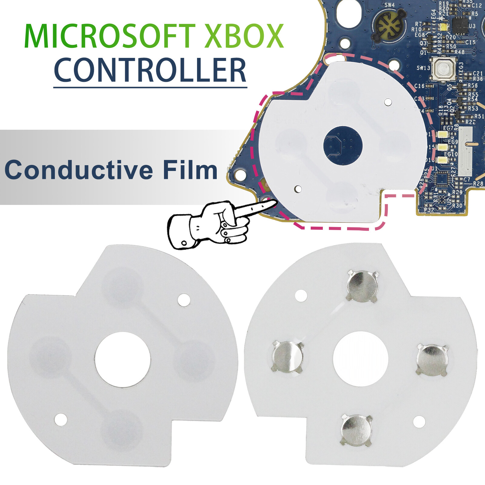 2X D-Pad Buttons Conductive Film For Microsoft Xbox Controller Series One Elite