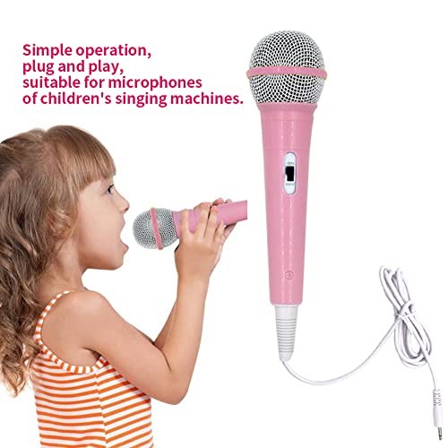 Wired Microphone, Wired Dynamic Microphone 3.5mm Jack Lightweight No Pink