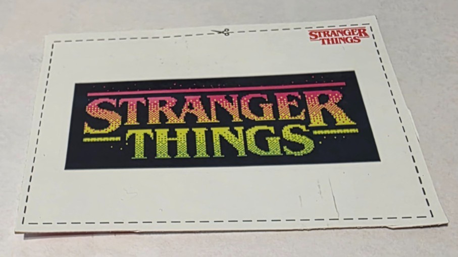 Stranger Things Decal Sticker Emblem - 1  3/8" x 3 1/8"