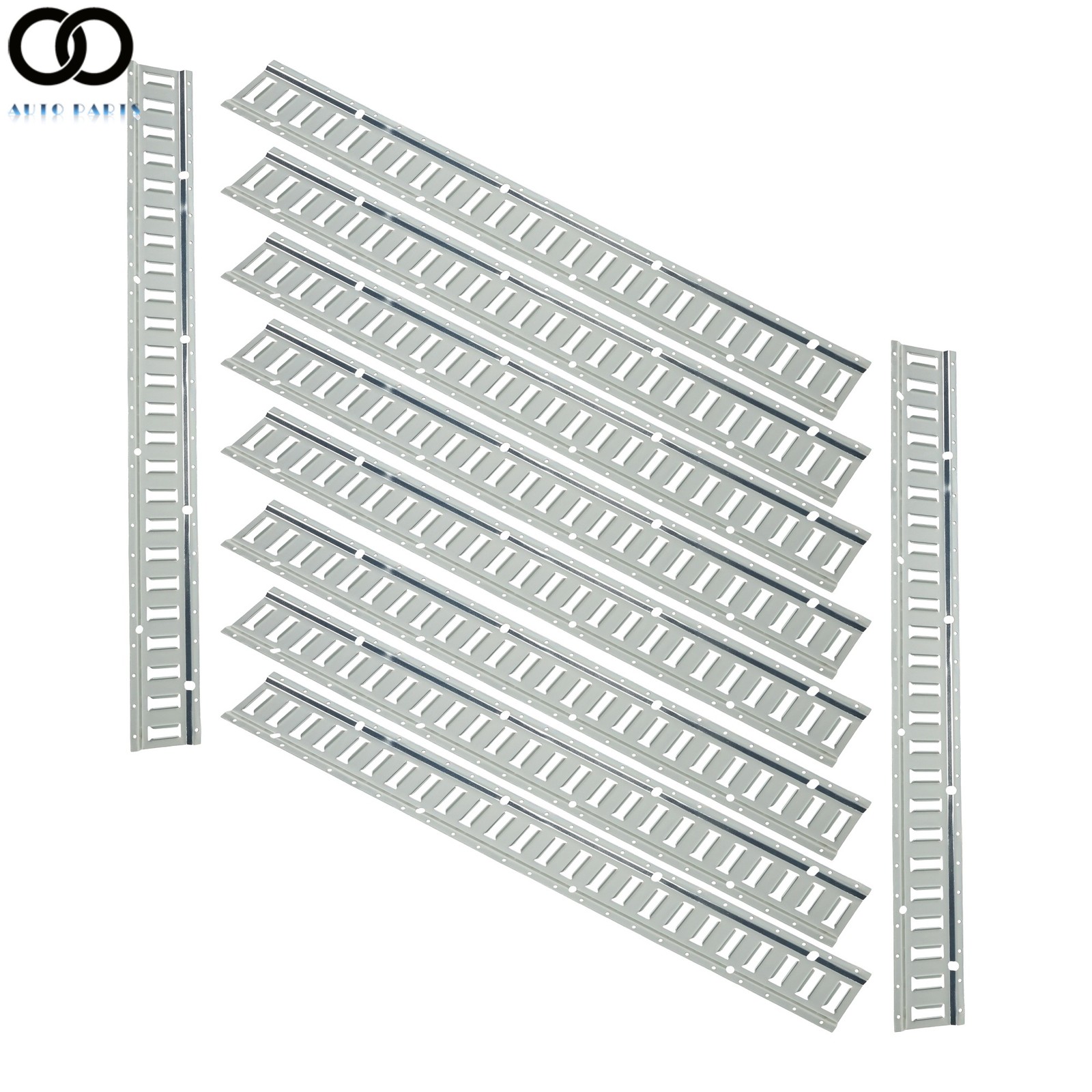10 Pack 4' E Track Tie Down Rail New System Silver Galvanized For Trucks Vans