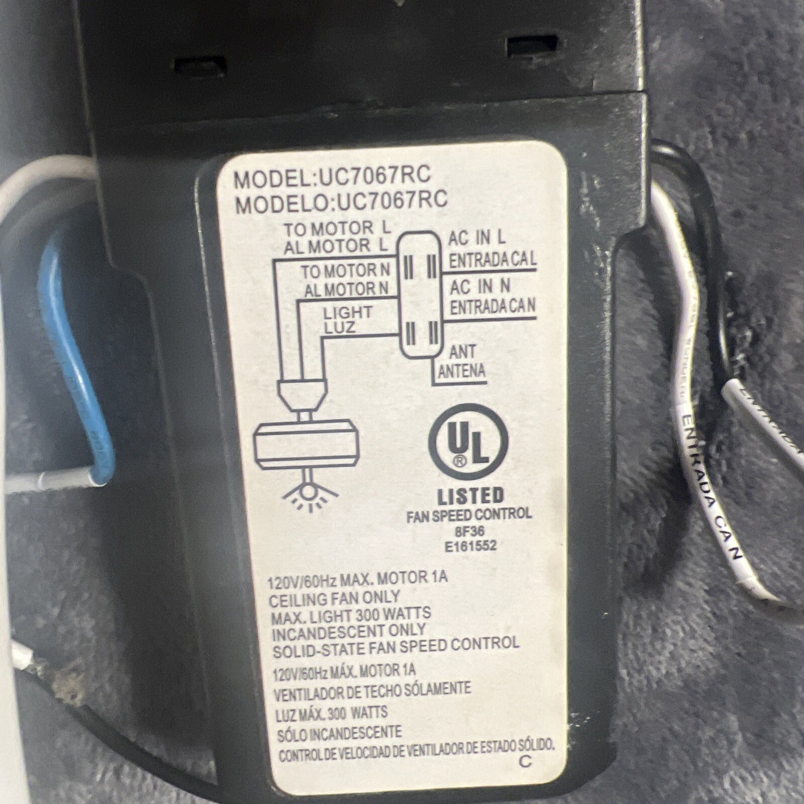 Harbor, breeze, ceiling, fan, remote, and control unit