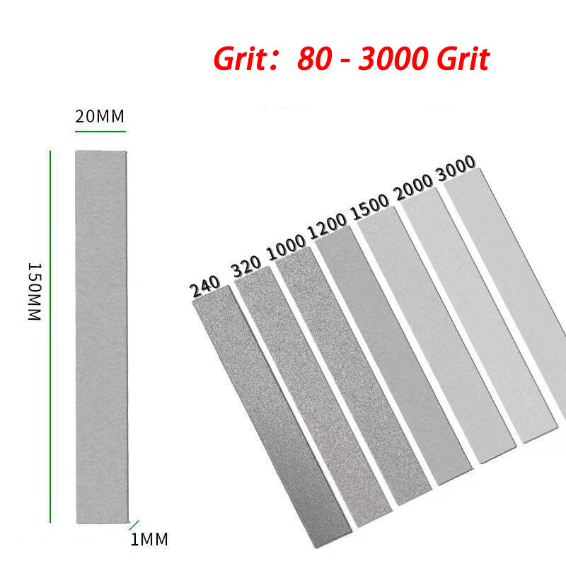 80-3000 Grit Diamond Sharpener Plate Stone Knives Polishing Grinding Whetstone