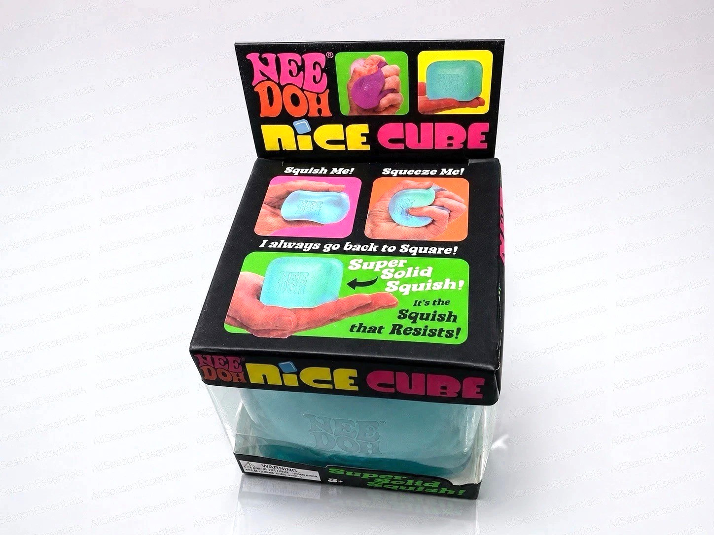 Nee Doh Nice Cube - Super Solid Squish! (Blue) - Brand New-Free Shipping USA