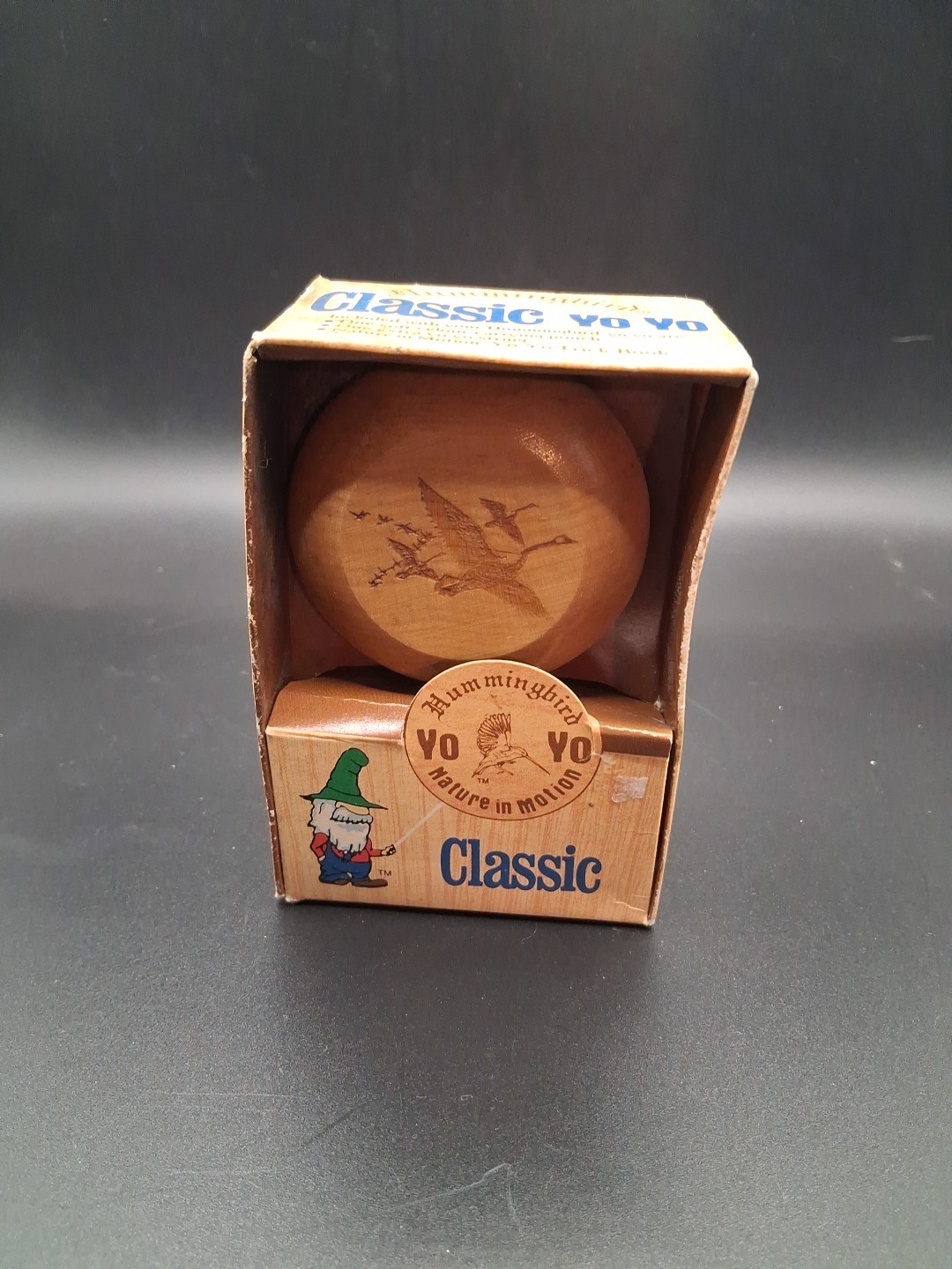 Hummingbird Yo Yo 1987  Maple Wood Flying Goose Original Box