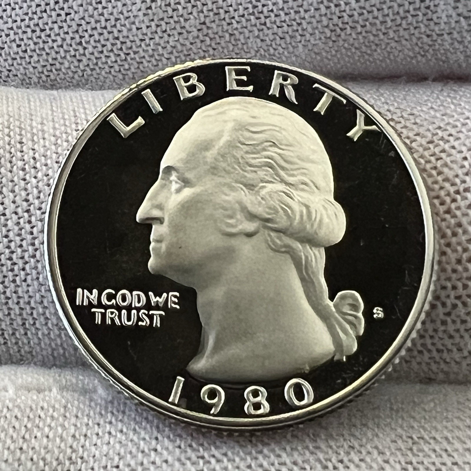 1980-S Washington Quarter Deep Cameo Proof receive coin pictured #5920